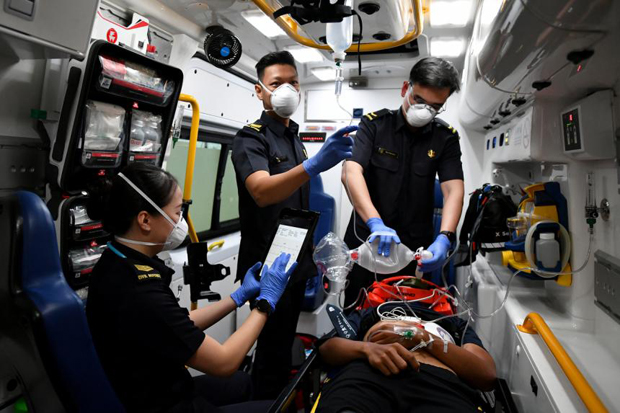  ​Pre-hospital emergency care systems provide a sequence of rapid responses before a patient gets to a hospital. ST PHOTO LIM YAOHUI