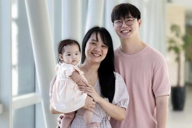  ​Bank officer Sophia Phua and sales executive Alvin Teo, both 32, sought help at NUH to have a baby. Their daughter Sonya is now eight months old. ST PHOTO HESTER TAN 